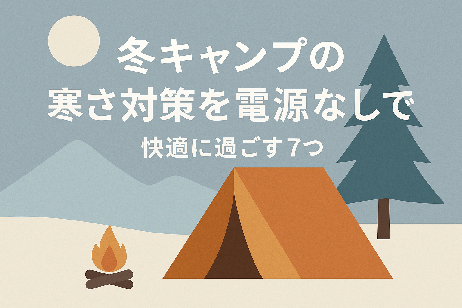 冬キャンプの寒さ対策を電源なしで！快適に過ごす7つの方法とは？