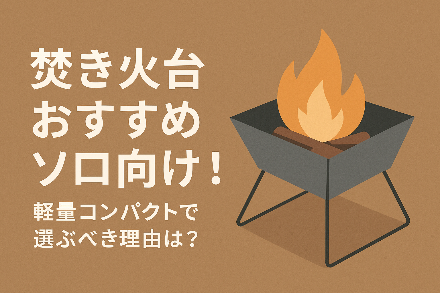 焚き火台おすすめソロ向け！軽量コンパクトで選ぶべき理由は？