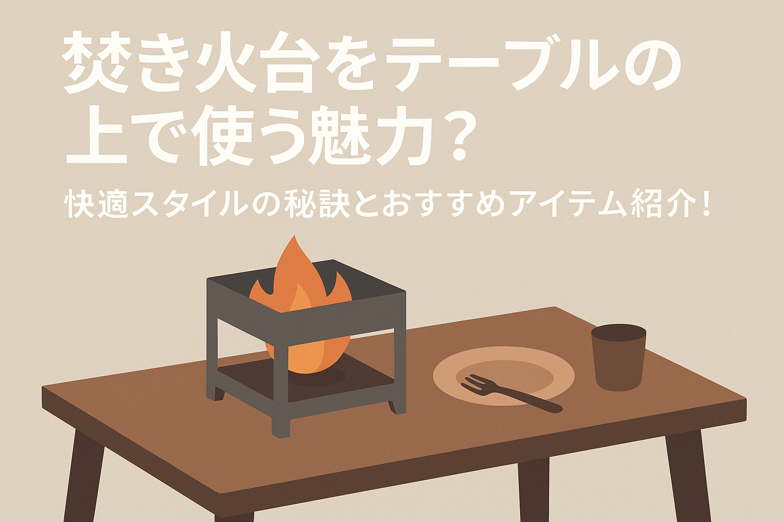 焚き火台をテーブルの上で使う魅力？快適スタイルの秘訣とおすすめアイテム紹介！