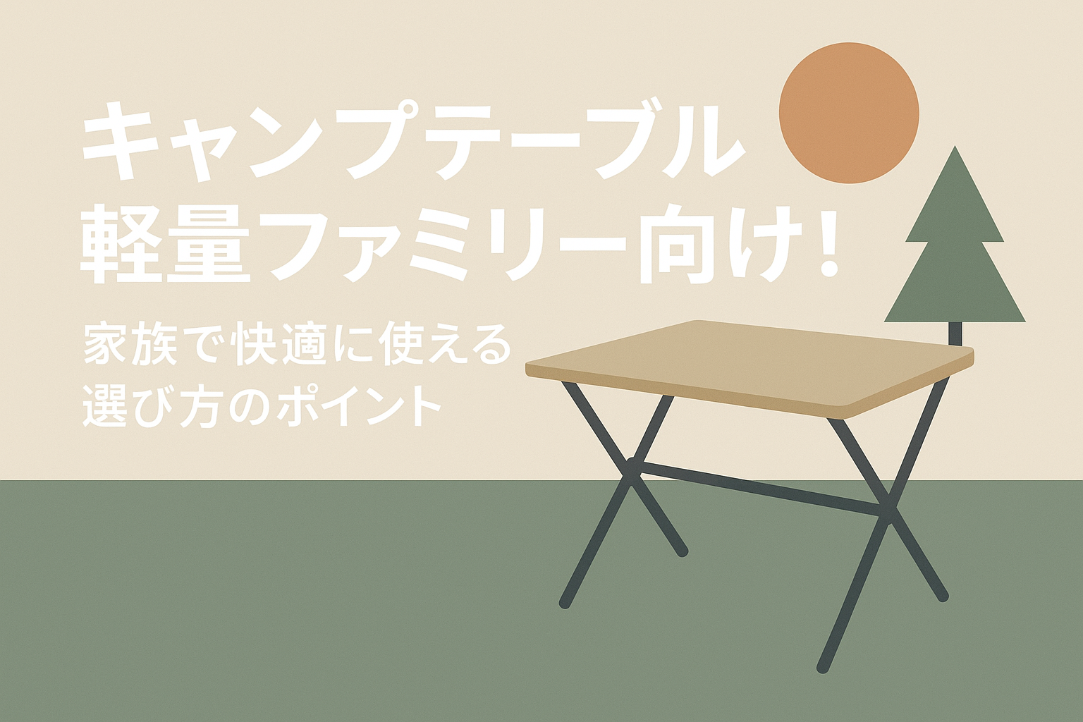 キャンプテーブル軽量ファミリー向け！家族で快適に使える選び方のポイント