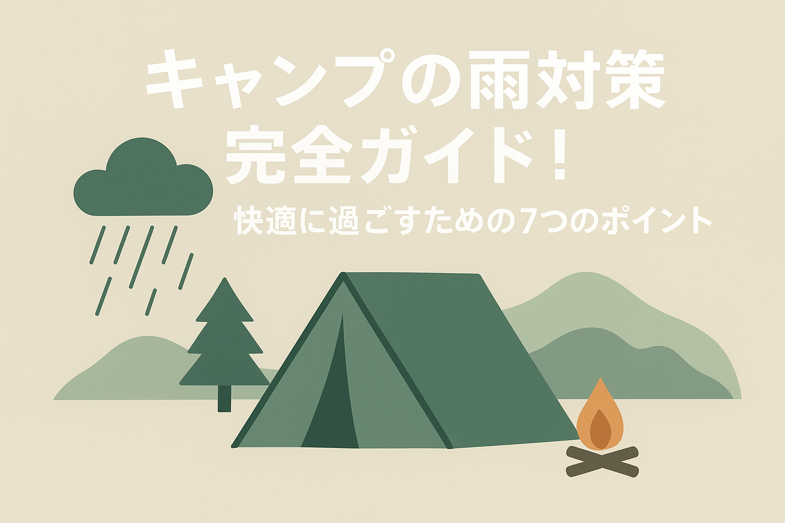 キャンプの雨対策完全ガイド！快適に過ごすための7つのポイント