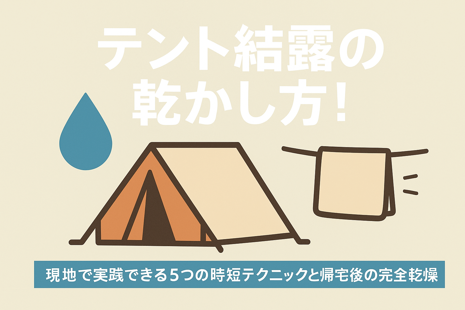 テント結露の乾かし方!現地で実践できる5つの時短テクニックと帰宅後の完全乾燥術