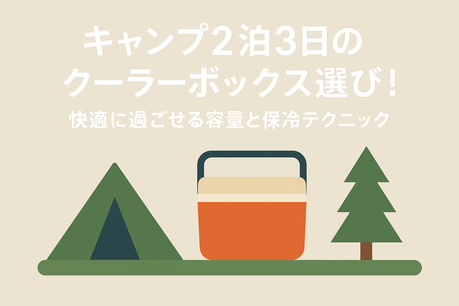 キャンプ2泊3日のクーラーボックス選び!快適に過ごせる容量と保冷テクニック