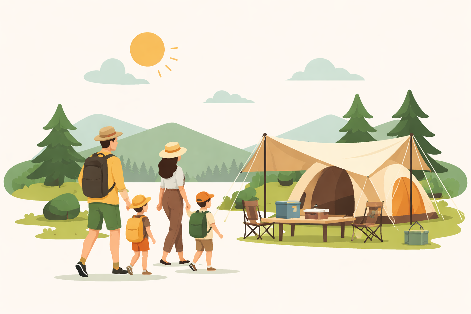 キャンプ初心者のファミリーには手ぶらキャンプがおすすめです