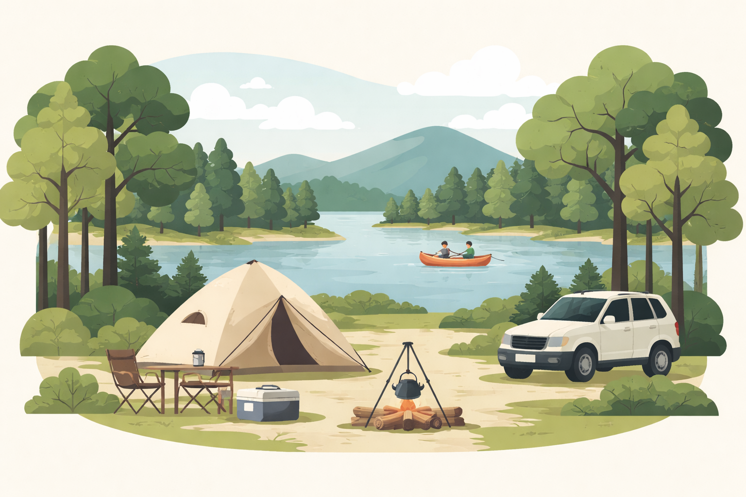 初心者には設備充実のオートキャンプ場がおすすめ