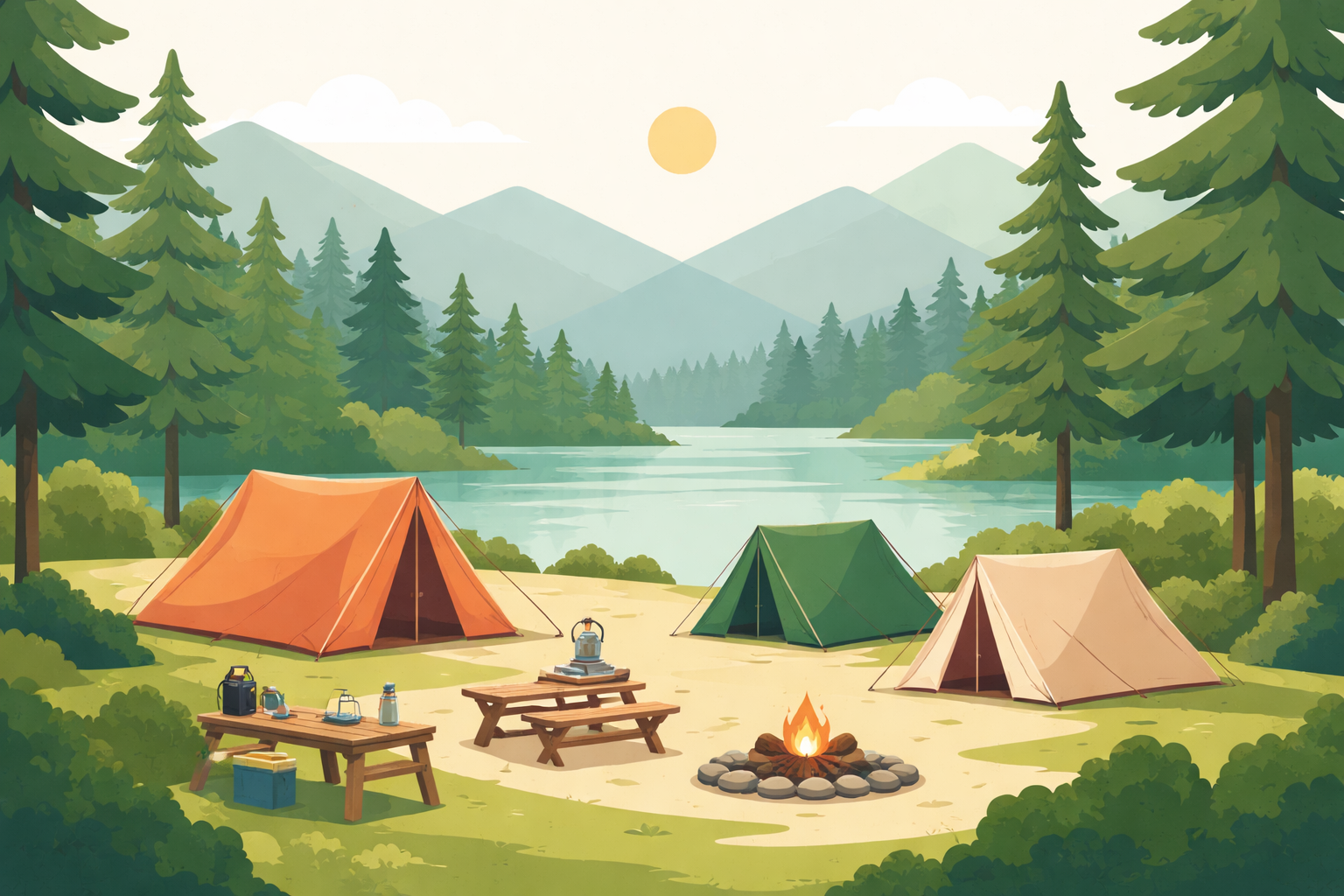 初心者には設備が整った高規格キャンプ場がおすすめ