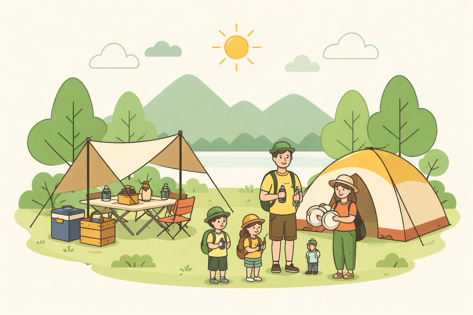 家族キャンプに必要なものは5つのカテゴリで整理できます