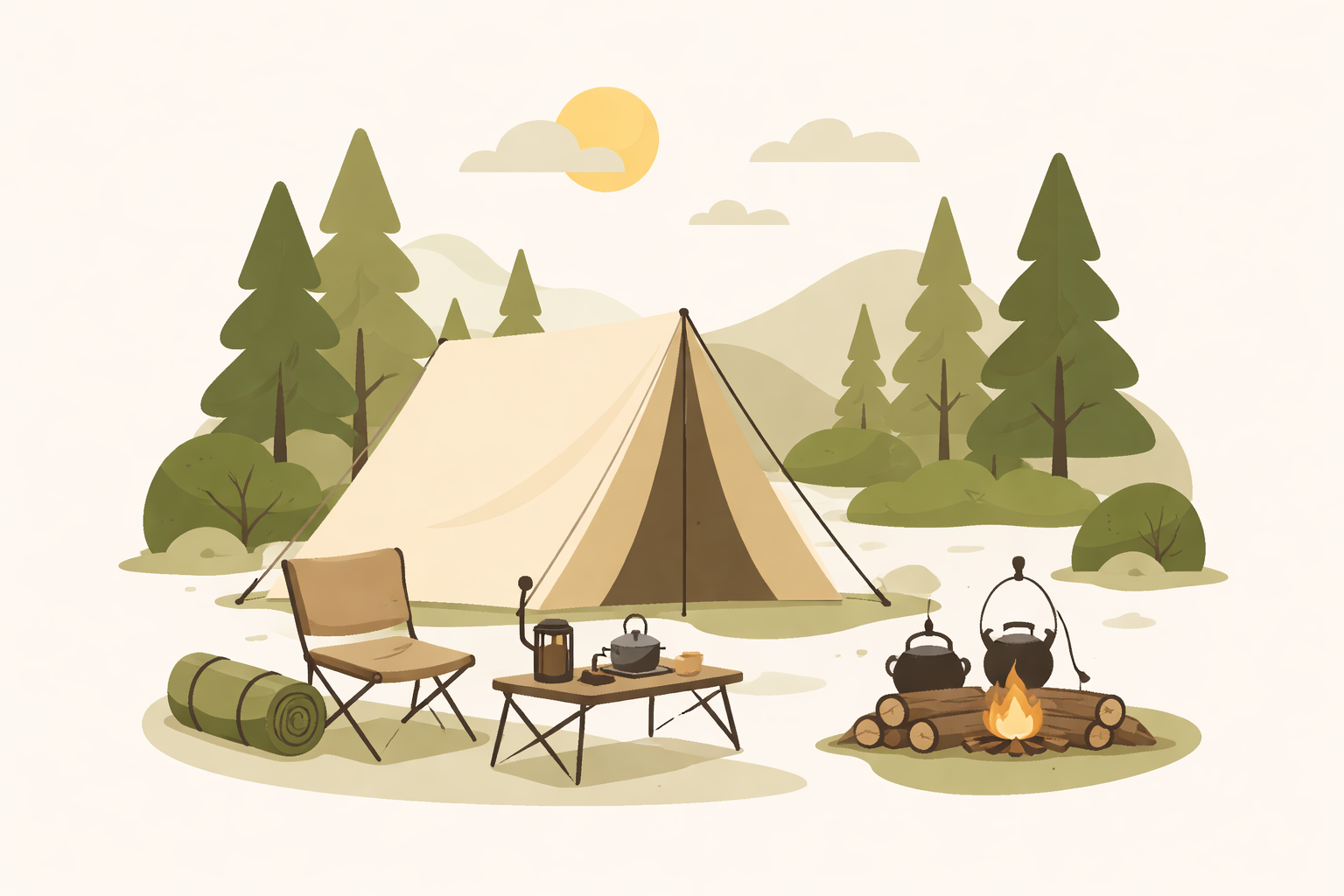 ソロキャンプに必要な道具は最小限でOK