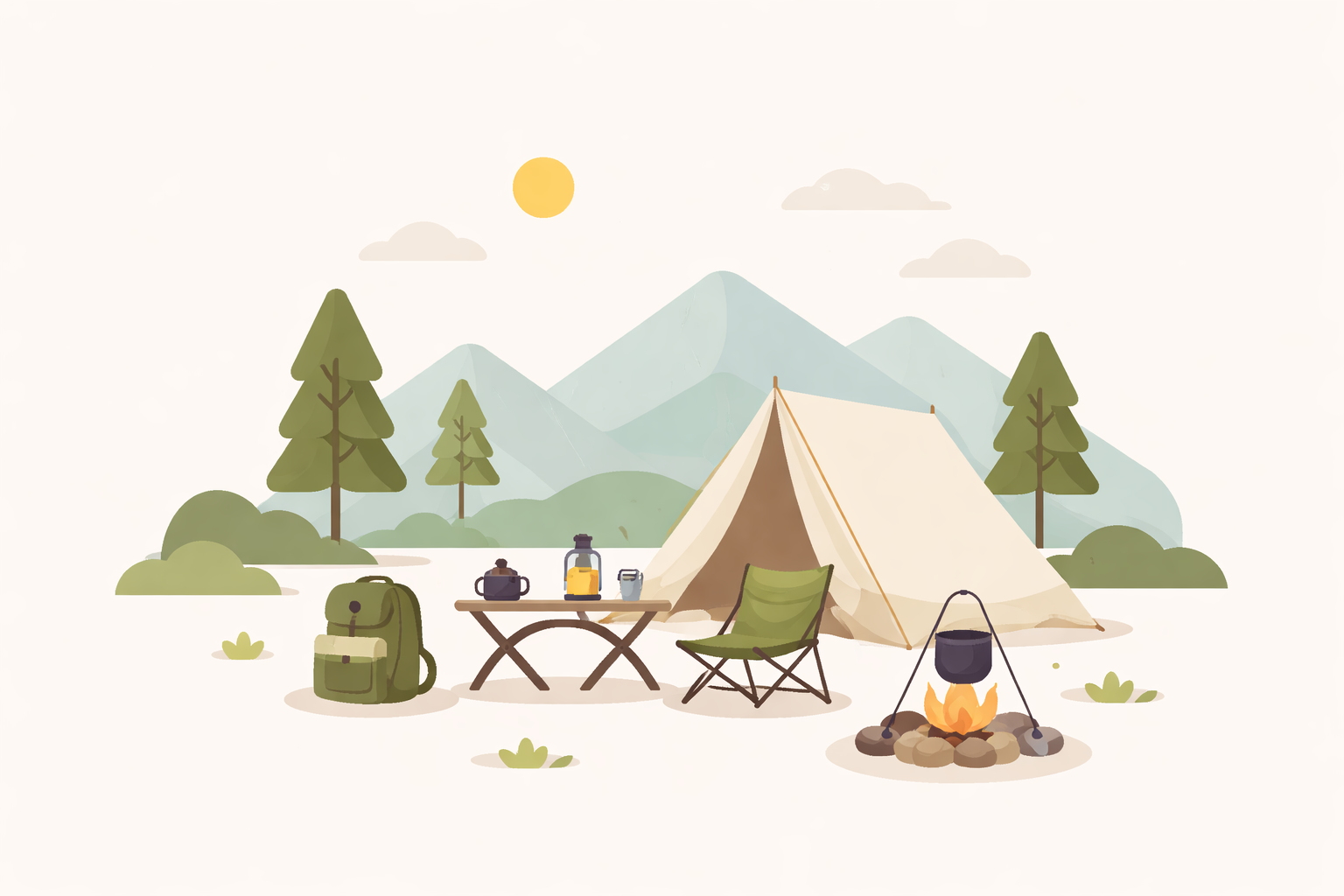 ソロキャンプ道具が最小限で済む3つの理由