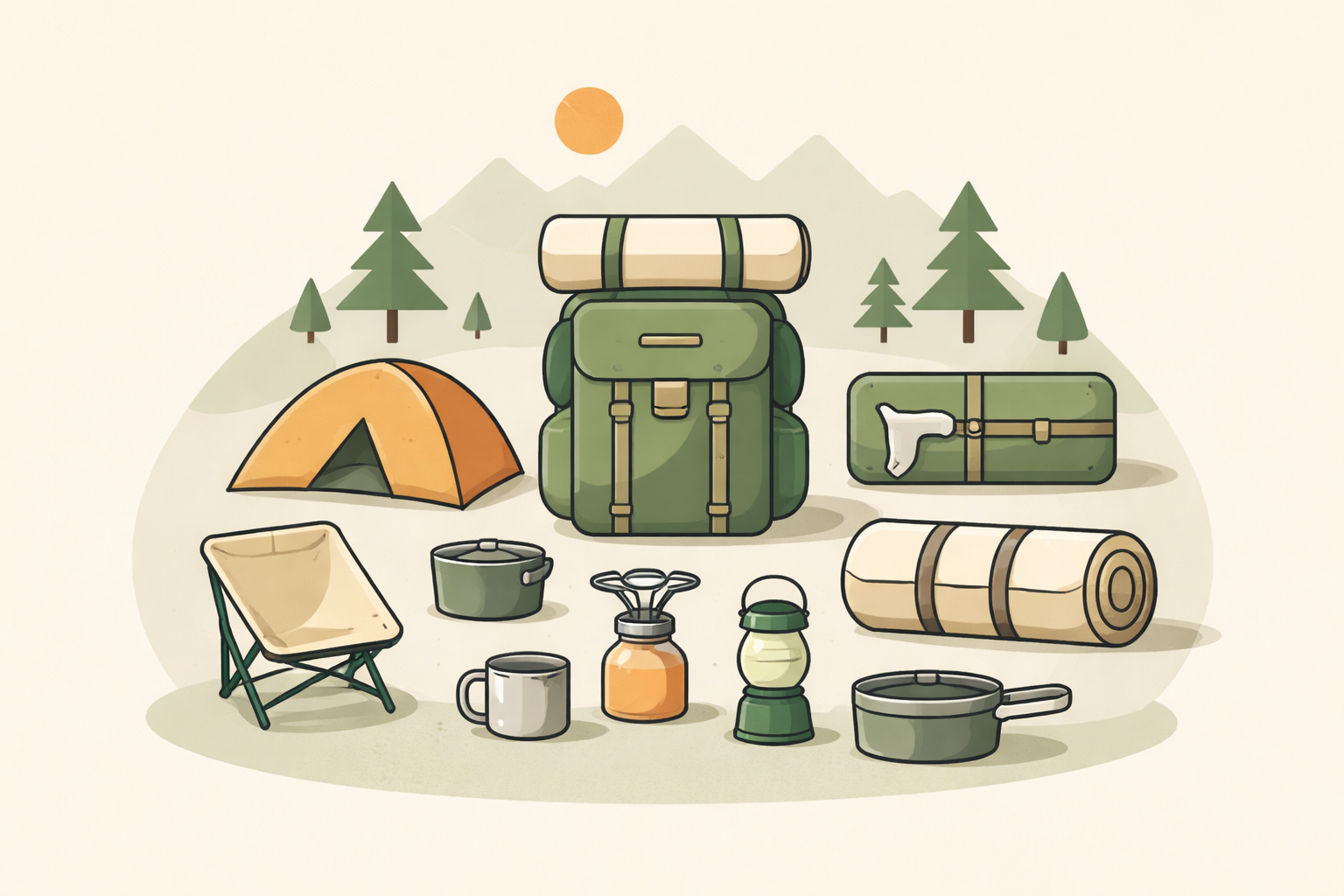 ソロキャンプの道具はコンパクト化が基本