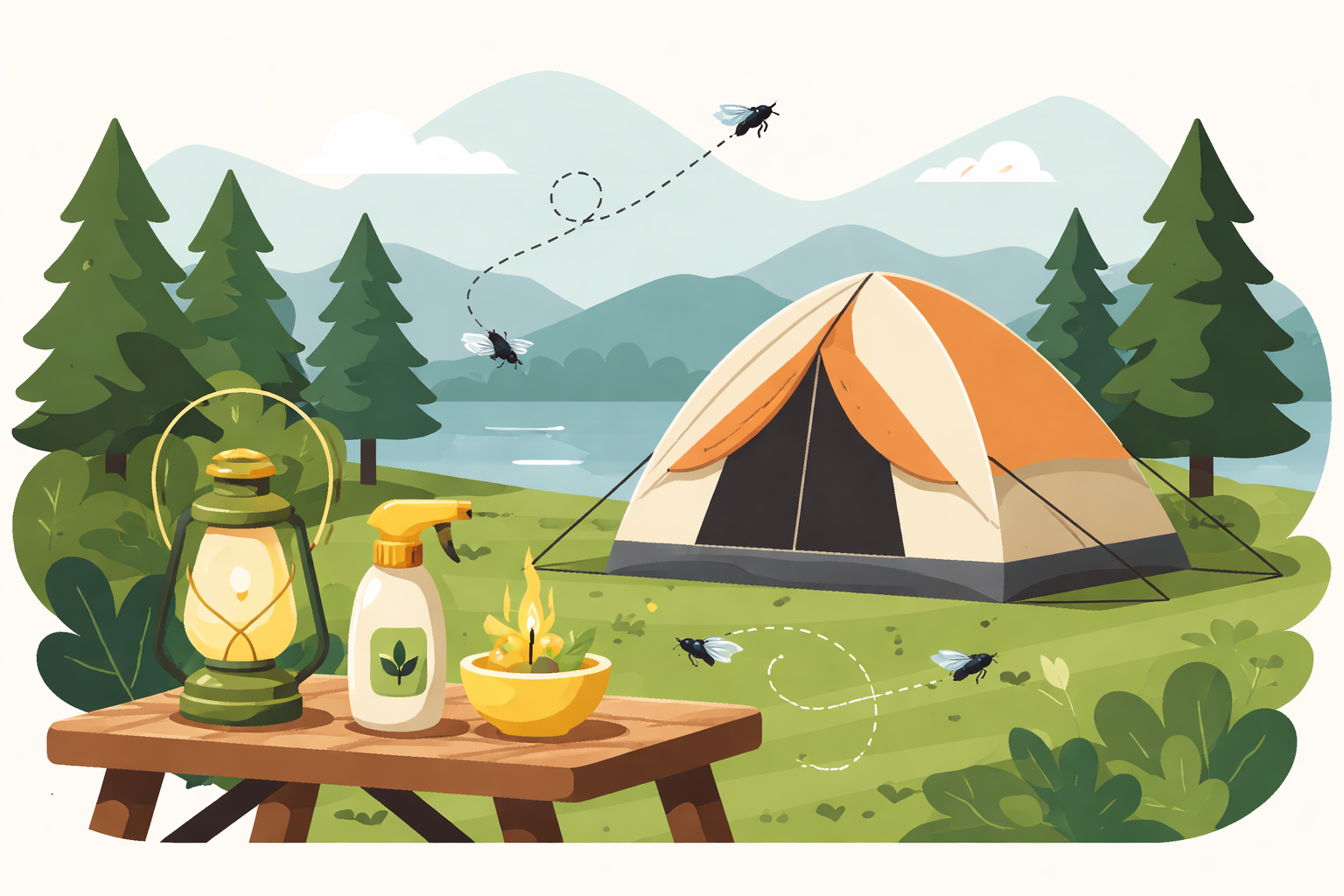 ハエがキャンプサイトに集まってくる理由