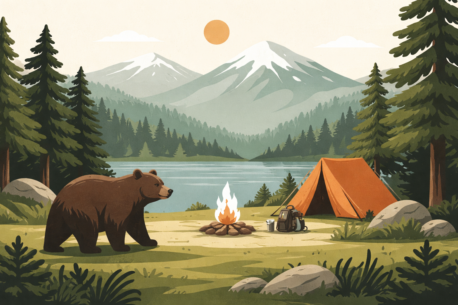 北海道のキャンプで熊対策は必須です