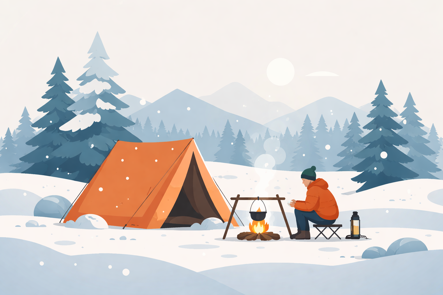 電源なし冬キャンプの具体的な寒さ対策