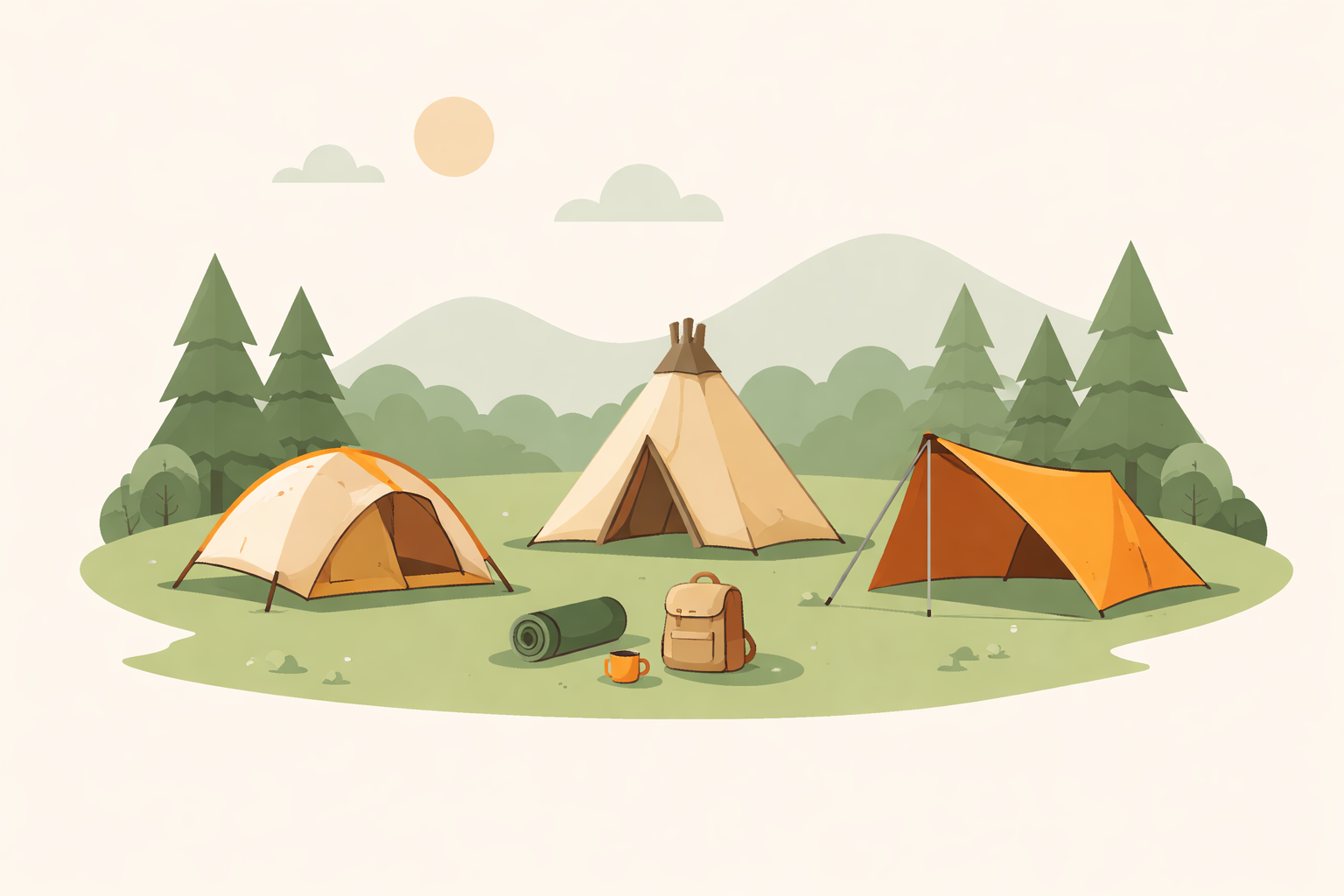 ソロテントの種類別の特徴と具体例