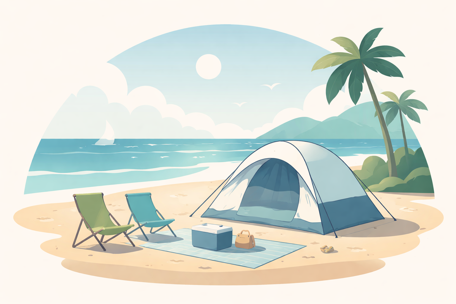 海で使えるおすすめテントの具体例