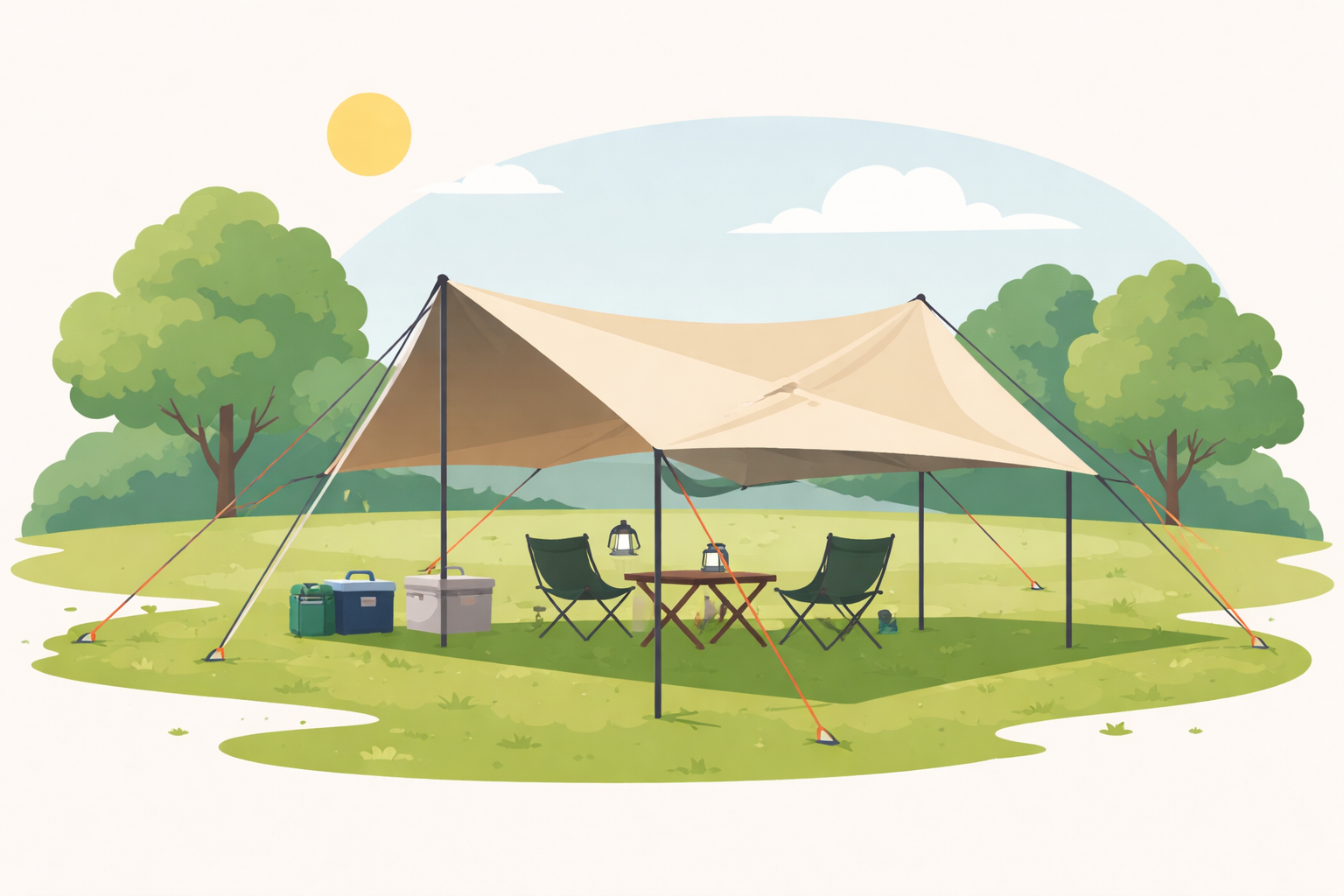 風に強いタープテントの具体例をご紹介