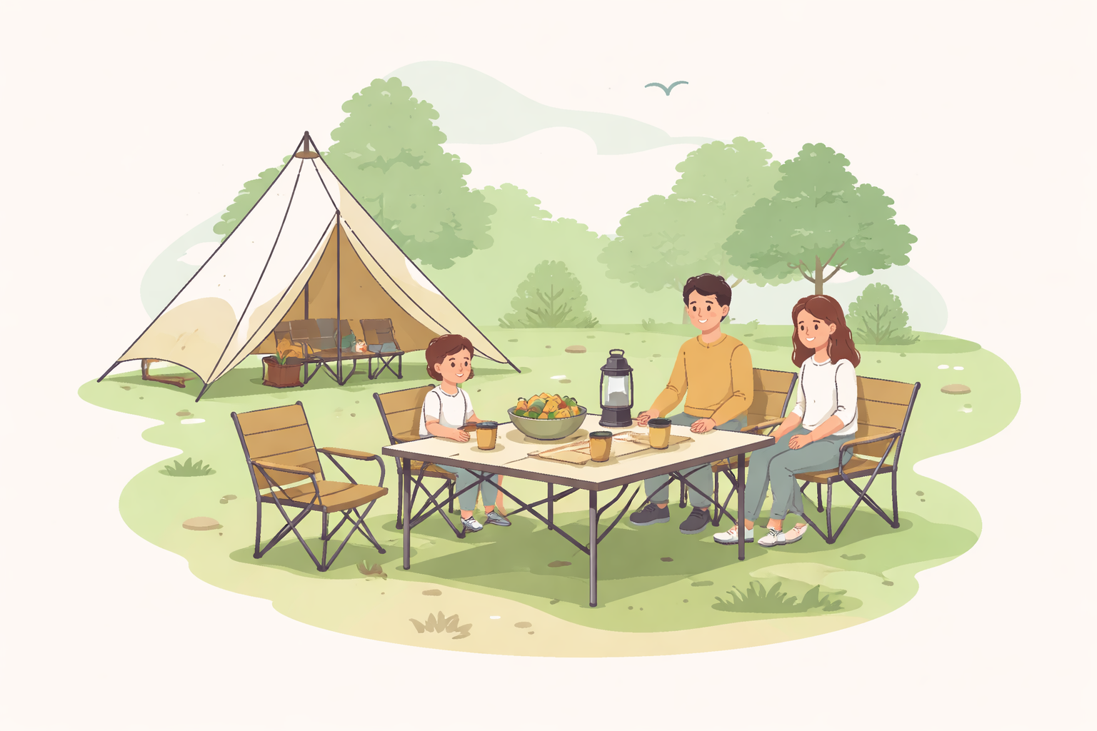 ファミリーキャンプには6kg以下の軽量テーブルがおすすめ